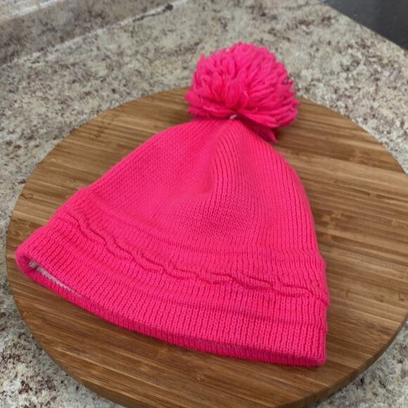 Wigwam Pom pink beanie vintage 100% wool hat - Picture 3 of 5